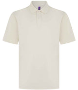 Henbury Coolplus® Wicking Piqué Polo Shirt | Natural thumbnail 3