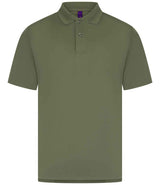Henbury Coolplus® Wicking Piqué Polo Shirt | Olive Green thumbnail 2