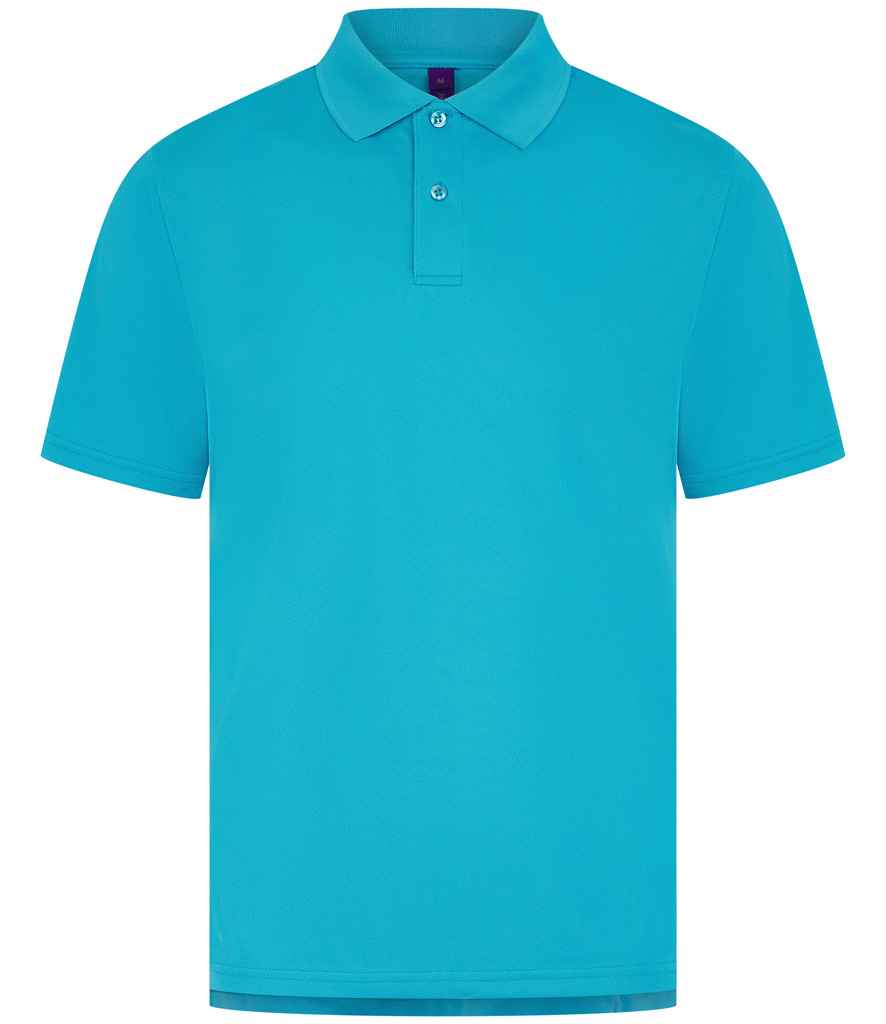 Henbury Coolplus® Wicking Piqué Polo Shirt | Turquoise Blue