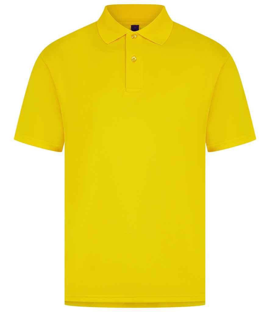 Henbury Coolplus® Wicking Piqué Polo Shirt | Yellow