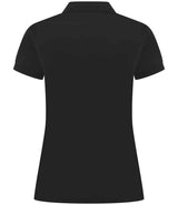 Henbury Ladies Coolplus® Wicking Piqué Polo Shirt | Black thumbnail 2