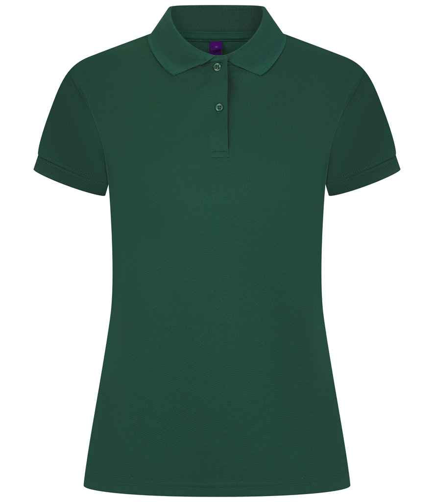 Henbury Ladies Coolplus® Wicking Piqué Polo Shirt | Bottle Green