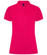 Henbury Ladies Coolplus® Wicking Piqué Polo Shirt | Bright Pink thumbnail 4