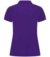 Henbury Ladies Coolplus® Wicking Piqué Polo Shirt | Bright Purple thumbnail 2