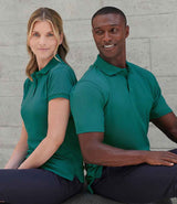 Henbury Ladies Coolplus® Wicking Piqué Polo Shirt | Bright Jade thumbnail 3