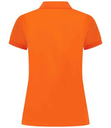 Henbury Ladies Coolplus® Wicking Piqué Polo Shirt | Bright Orange thumbnail 2