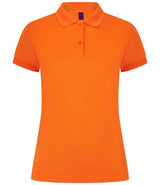 Henbury Ladies Coolplus® Wicking Piqué Polo Shirt | Bright Orange thumbnail 1