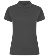Henbury Ladies Coolplus® Wicking Piqué Polo Shirt | Charcoal thumbnail 1