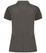 Henbury Ladies Coolplus® Wicking Piqué Polo Shirt | Heather Charcoal thumbnail 2