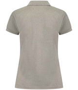 Henbury Ladies Coolplus® Wicking Piqué Polo Shirt | Heather Grey thumbnail 2