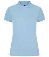 Henbury Ladies Coolplus® Wicking Piqué Polo Shirt | Light Blue thumbnail 1