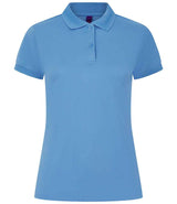 Henbury Ladies Coolplus® Wicking Piqué Polo Shirt | Mid Blue thumbnail 1