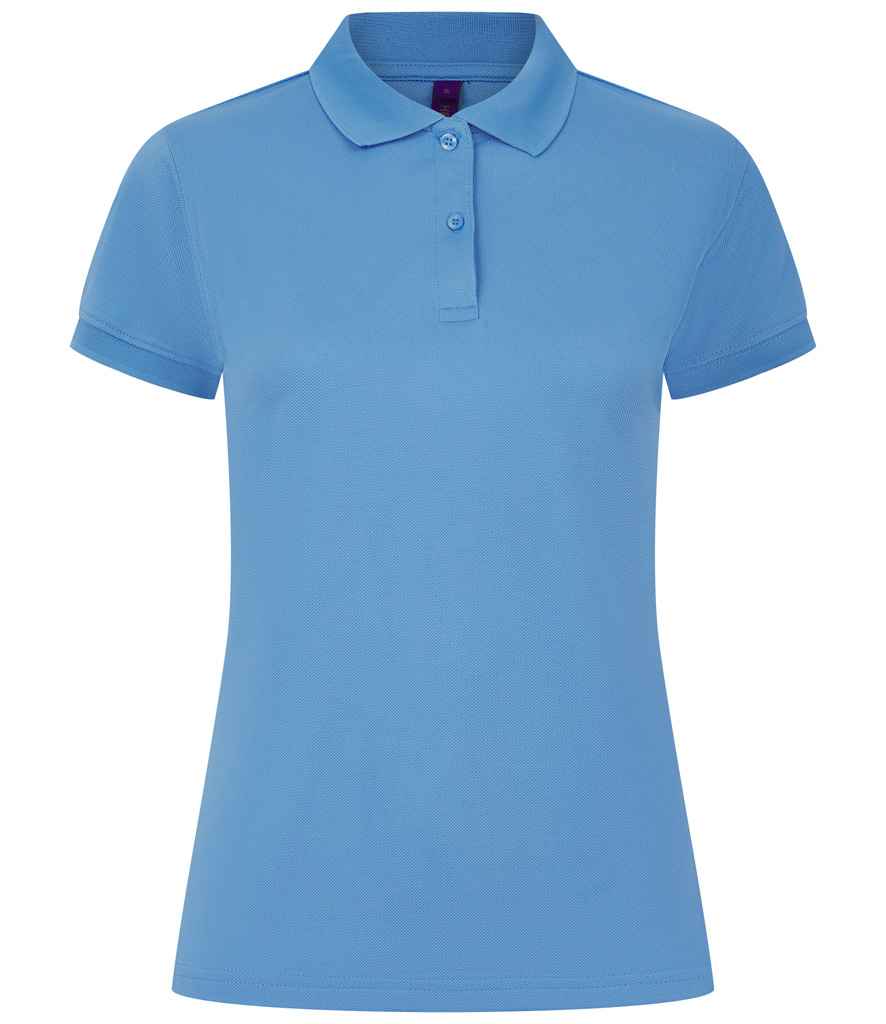 Henbury Ladies Coolplus® Wicking Piqué Polo Shirt | Mid Blue