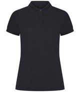 Henbury Ladies Coolplus® Wicking Piqué Polo Shirt | Navy thumbnail 1