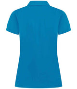 Henbury Ladies Coolplus® Wicking Piqué Polo Shirt | Sapphire Blue thumbnail 2