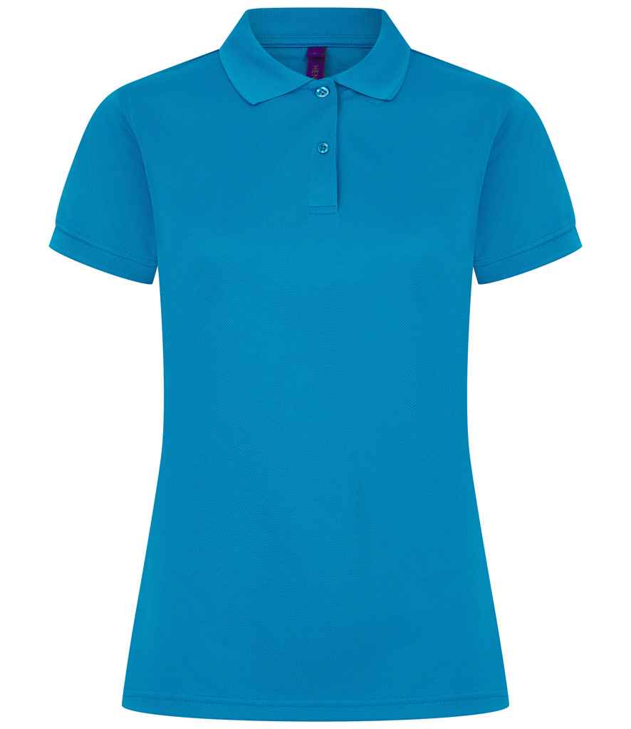 Henbury Ladies Coolplus® Wicking Piqué Polo Shirt | Sapphire Blue