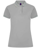 Henbury Ladies Coolplus® Wicking Piqué Polo Shirt | Silver thumbnail 1