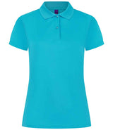 Henbury Ladies Coolplus® Wicking Piqué Polo Shirt | Turquoise Blue thumbnail 1
