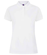 Henbury Ladies Coolplus® Wicking Piqué Polo Shirt | White thumbnail 1