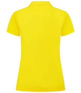 Henbury Ladies Coolplus® Wicking Piqué Polo Shirt | Yellow thumbnail 2