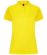 Henbury Ladies Coolplus® Wicking Piqué Polo Shirt | Yellow thumbnail 1
