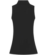 Henbury Ladies Sleeveless Coolplus® Polo Shirt | Black thumbnail 3