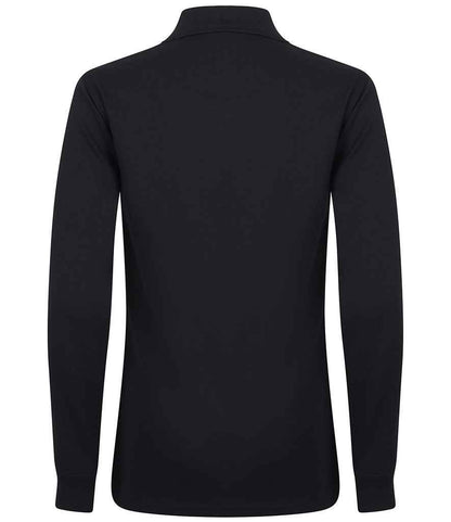 Henbury Unisex Long Sleeve Coolplus® Piqué Polo Shirt