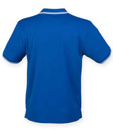 Henbury Coolplus® Tipped Polo Shirt | Royal Blue/White thumbnail 2