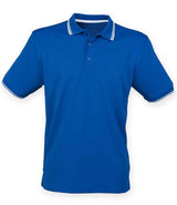 Henbury Coolplus® Tipped Polo Shirt | Royal Blue/White thumbnail 1