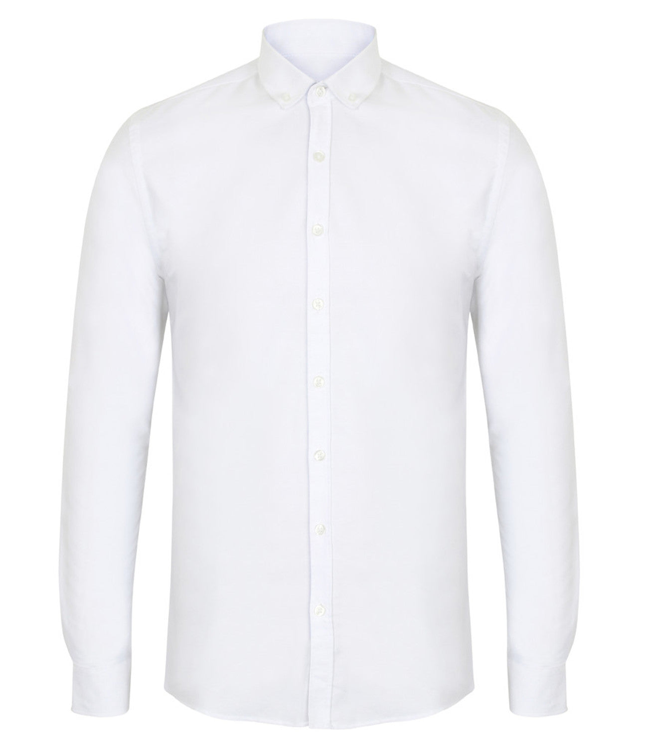 Henbury Modern Long Sleeve Slim Fit Oxford Shirt