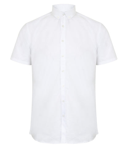 Henbury Modern Short Sleeve Regular Fit Oxford Shirt