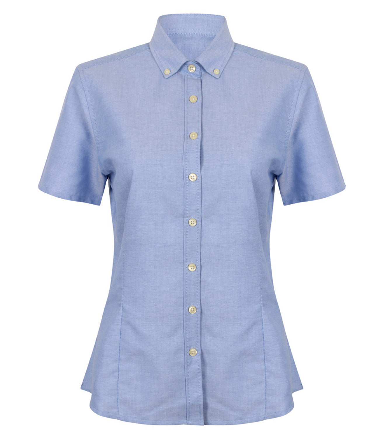 Henbury Ladies Modern Short Sleeve Regular Fit Oxford Shirt