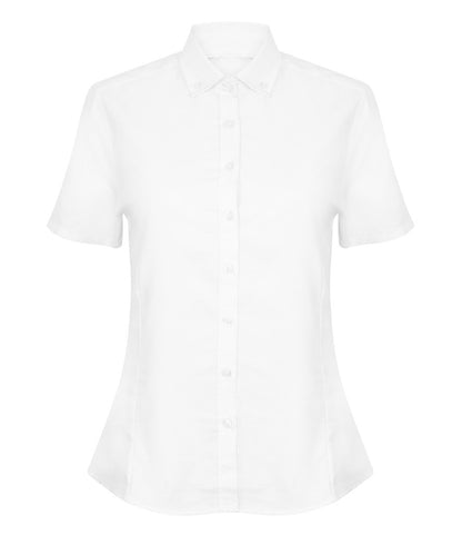 Henbury Ladies Modern Short Sleeve Regular Fit Oxford Shirt