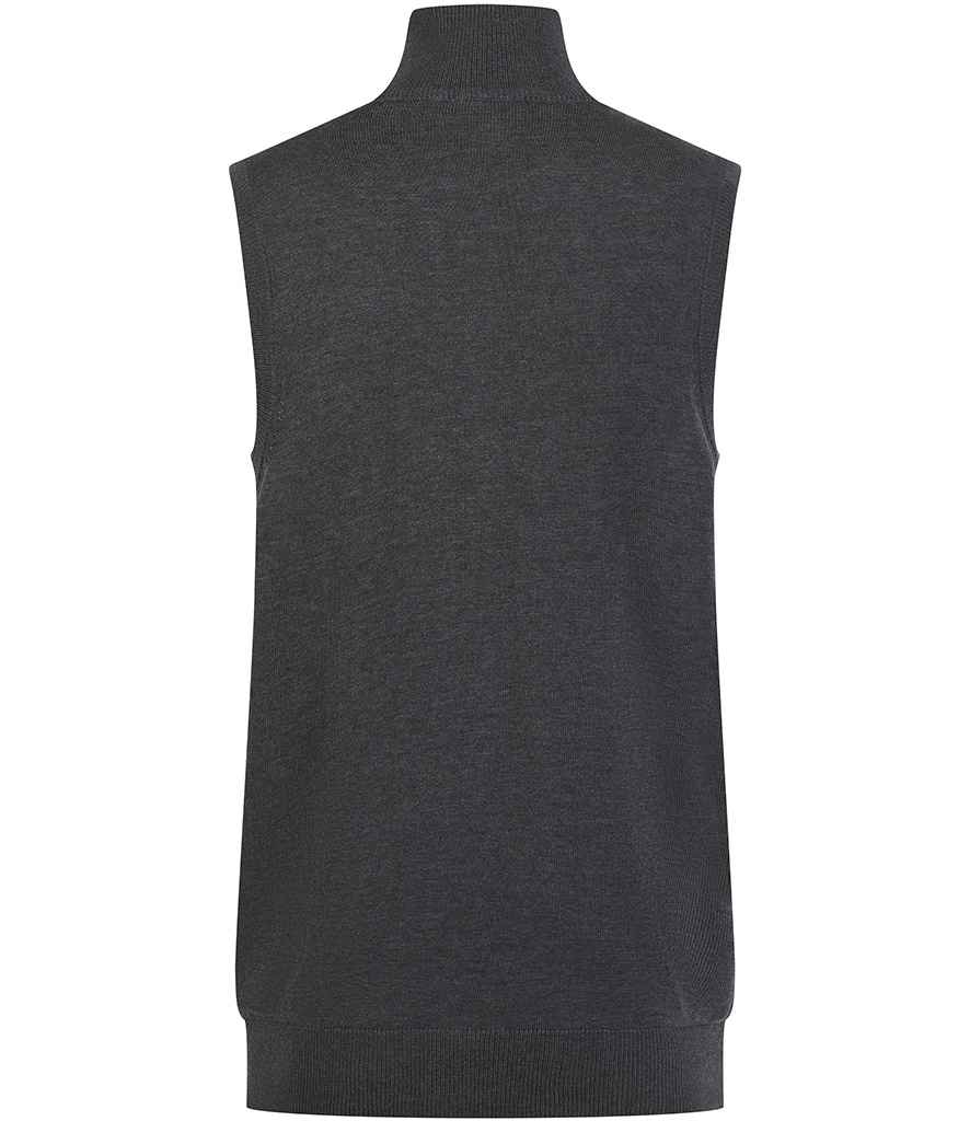Henbury Sleeveless Zip Through Jumper
