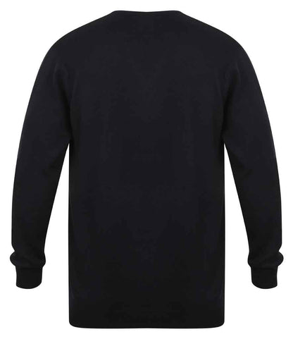 Henbury Lightweight Cotton Acrylic V Neck Sweater