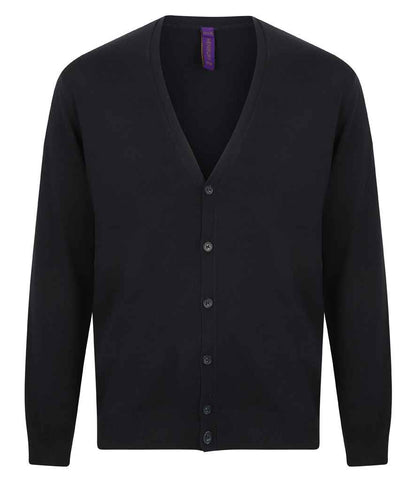 Henbury Lightweight Cotton Acrylic V Neck Cardigan