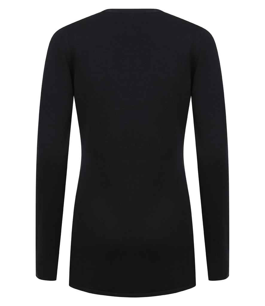 Henbury Ladies Cotton Acrylic V Neck Cardigan
