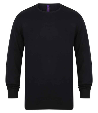 Henbury Lightweight Cotton Acrylic Crew Neck Sweater