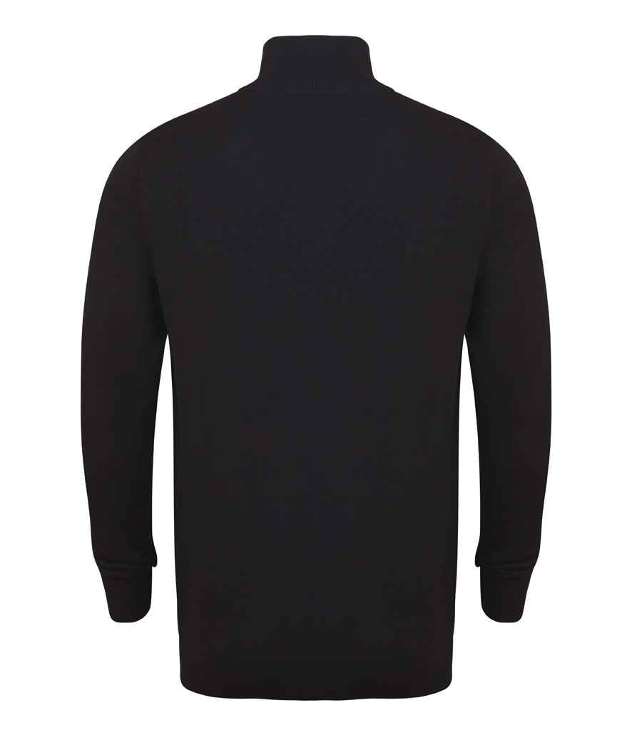 Henbury Zip Neck Sweater