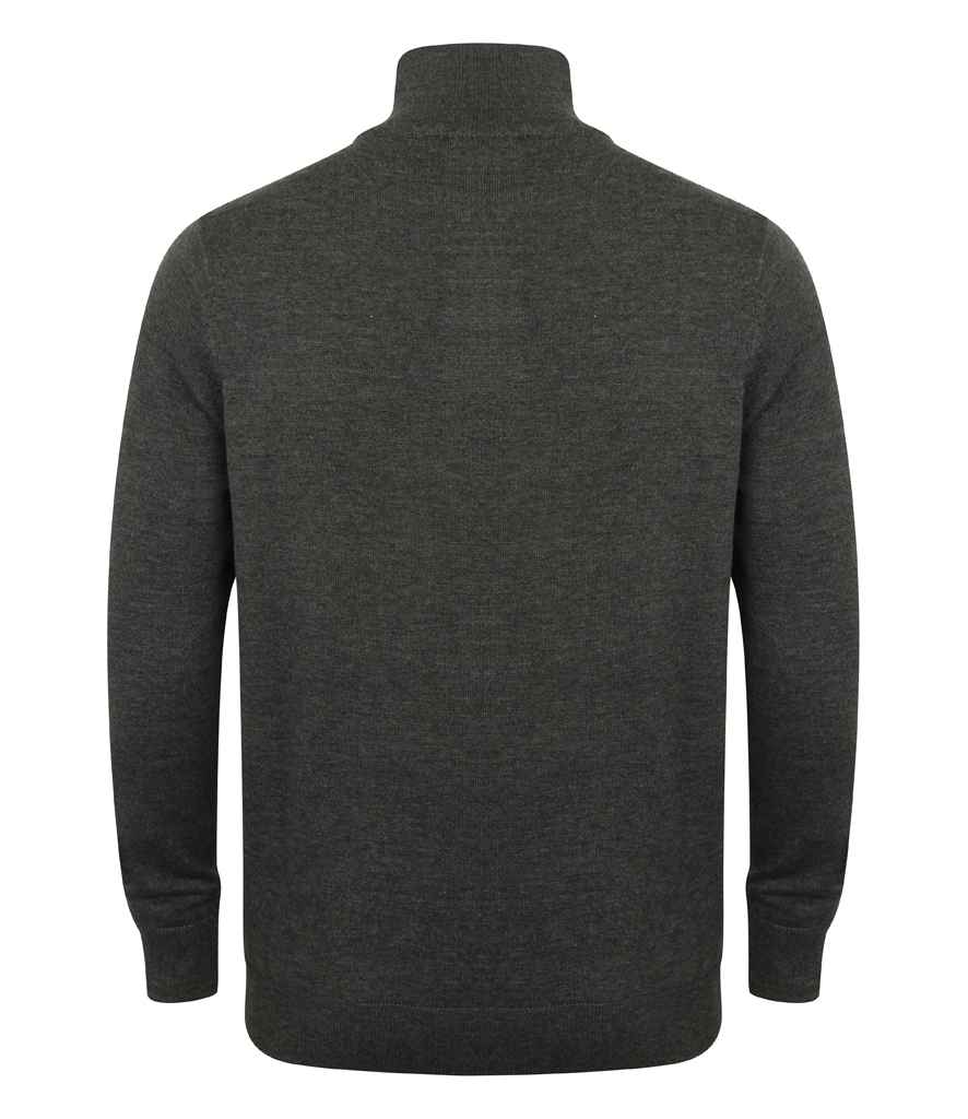 Henbury Zip Neck Sweater