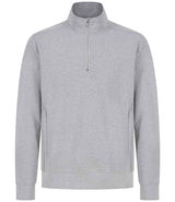 Henbury Unisex Sustainable 1/4 Zip Sweatshirt | Heather Grey thumbnail 5