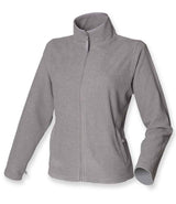 Henbury Ladies Micro Fleece Jacket | Heather Grey thumbnail 1