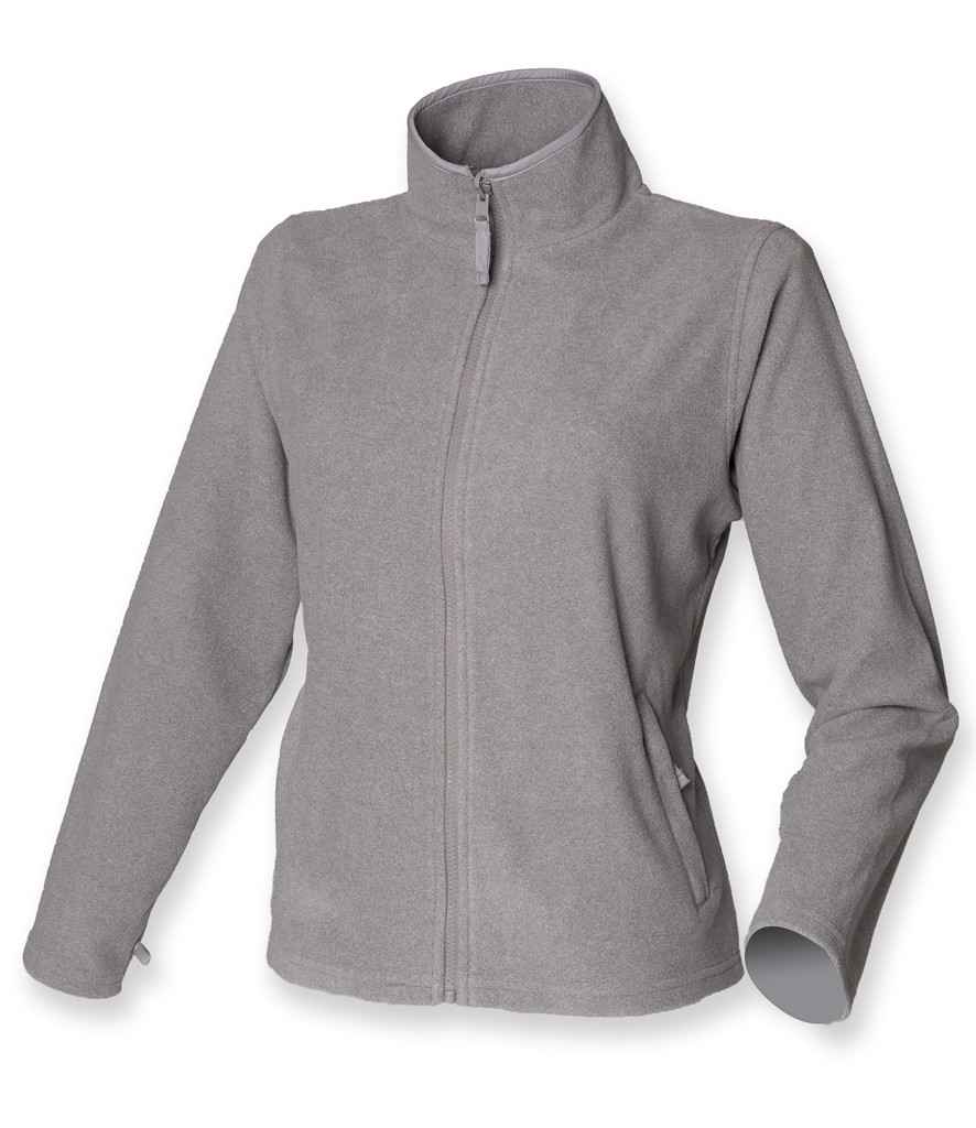 Henbury Ladies Micro Fleece Jacket | Heather Grey