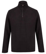 Henbury Zip Neck Micro Fleece | Black thumbnail 1