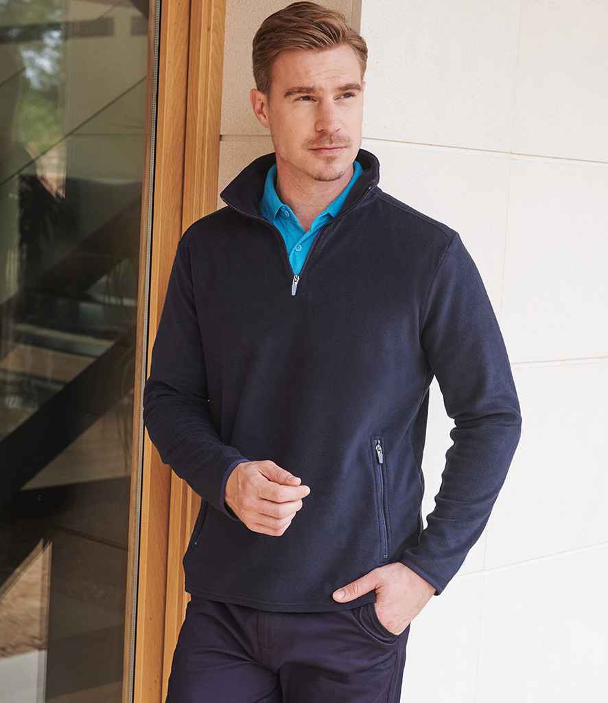 Henbury Zip Neck Micro Fleece | Navy