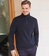 Henbury Zip Neck Micro Fleece | Navy thumbnail 2