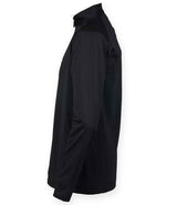 Henbury Zip Neck Wicking Top | Black thumbnail 3