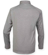 Henbury Zip Neck Wicking Top | Grey Marl thumbnail 2