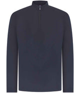 Henbury Zip Neck Wicking Top | Navy thumbnail 3