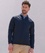 Henbury Zip Neck Wicking Top | Navy thumbnail 1